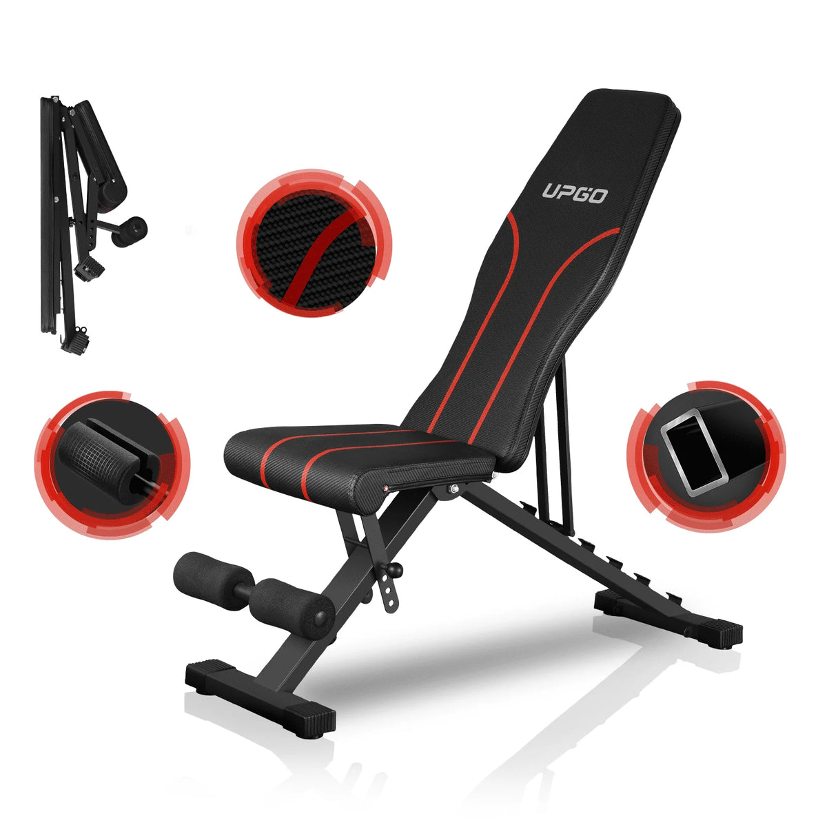Adjustable Weight Bench with 660lbs Weight Capacity Foldable Gym Bench Z9863