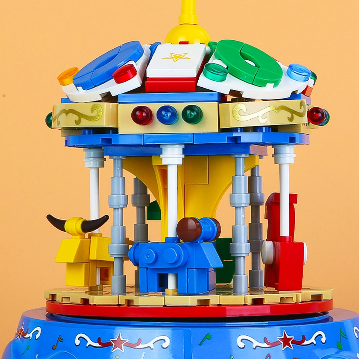 Yellow&Blue 222pcs Music Box Building Blocks U538