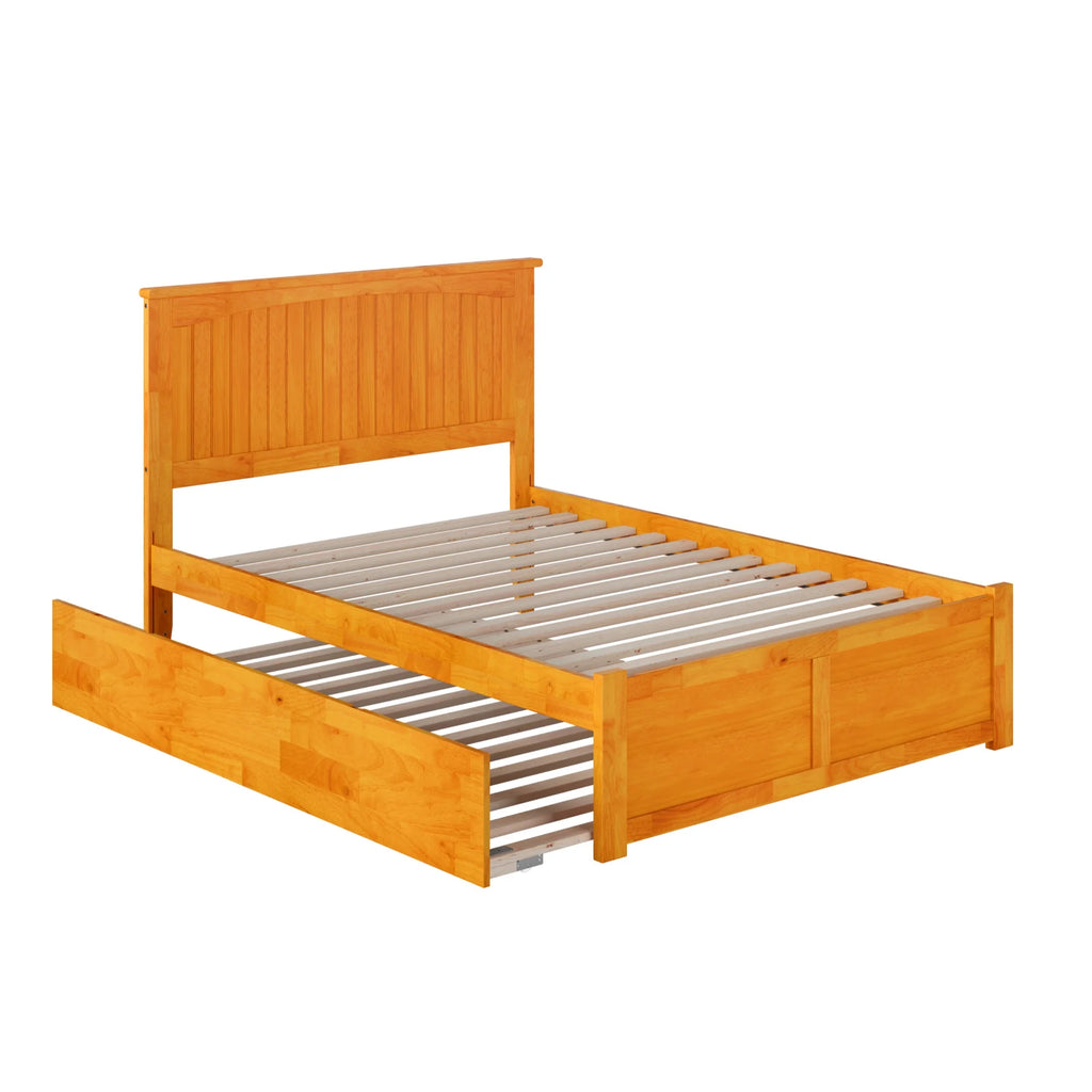 Full Size Platform Bed with Trundle W516