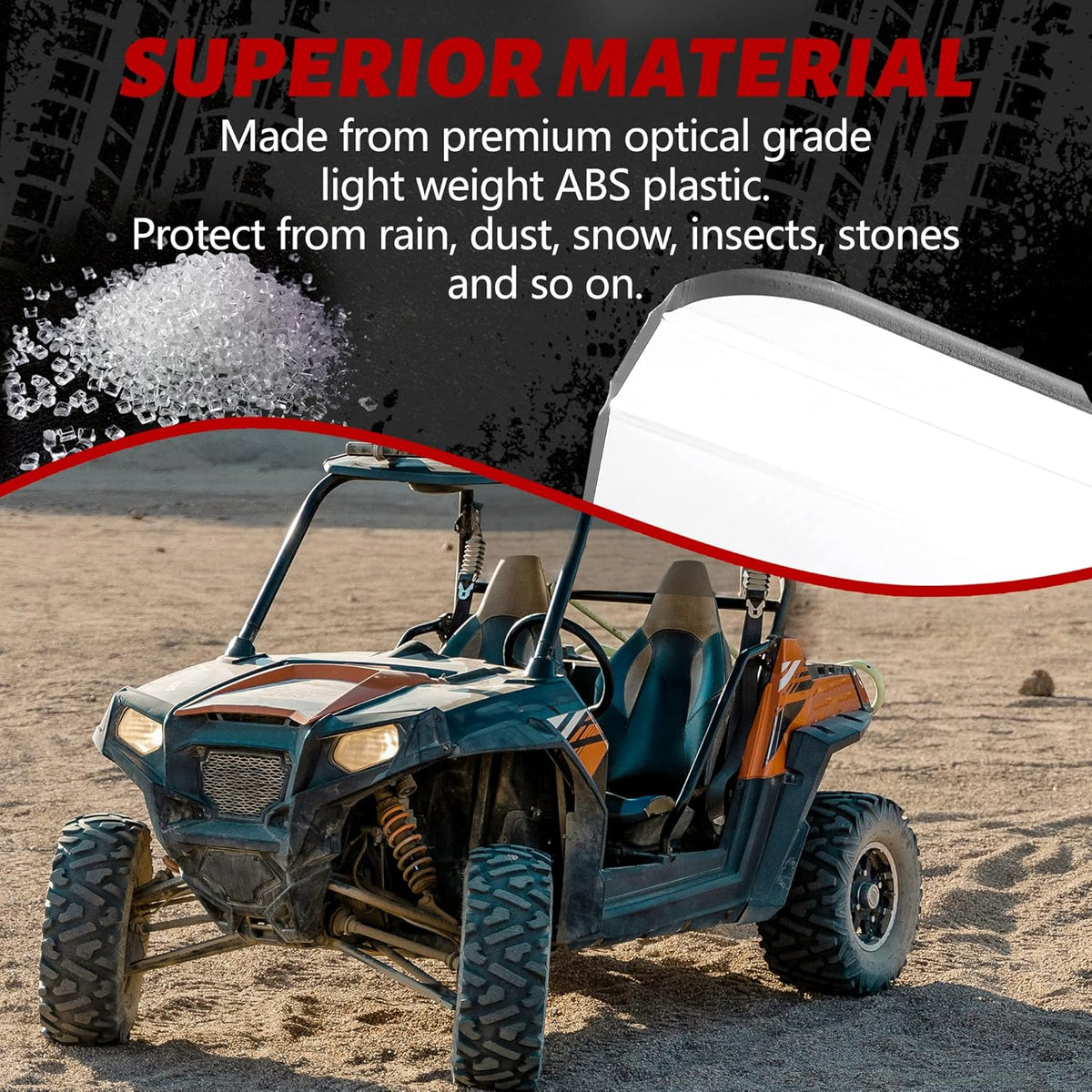 0.177 Thick Folding Clear Windshield Q452686