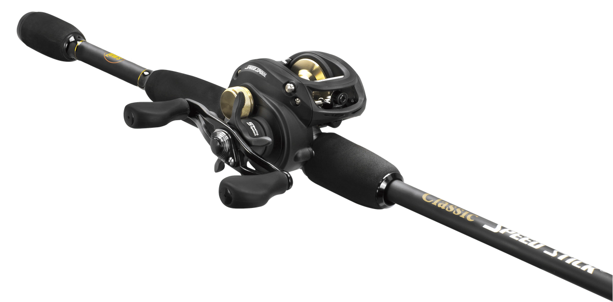 Black Baitcast Reel and Fishing Rod Combo H3641