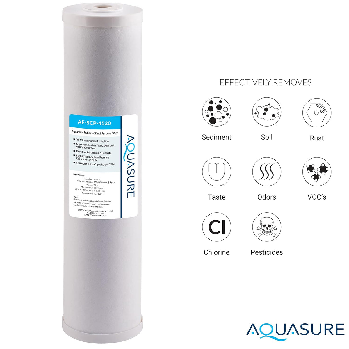 20 x 4.5 Whole House Water Treatment System D6122