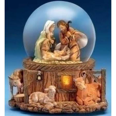 Musical Lighted Holy Family Glitterdome B5683