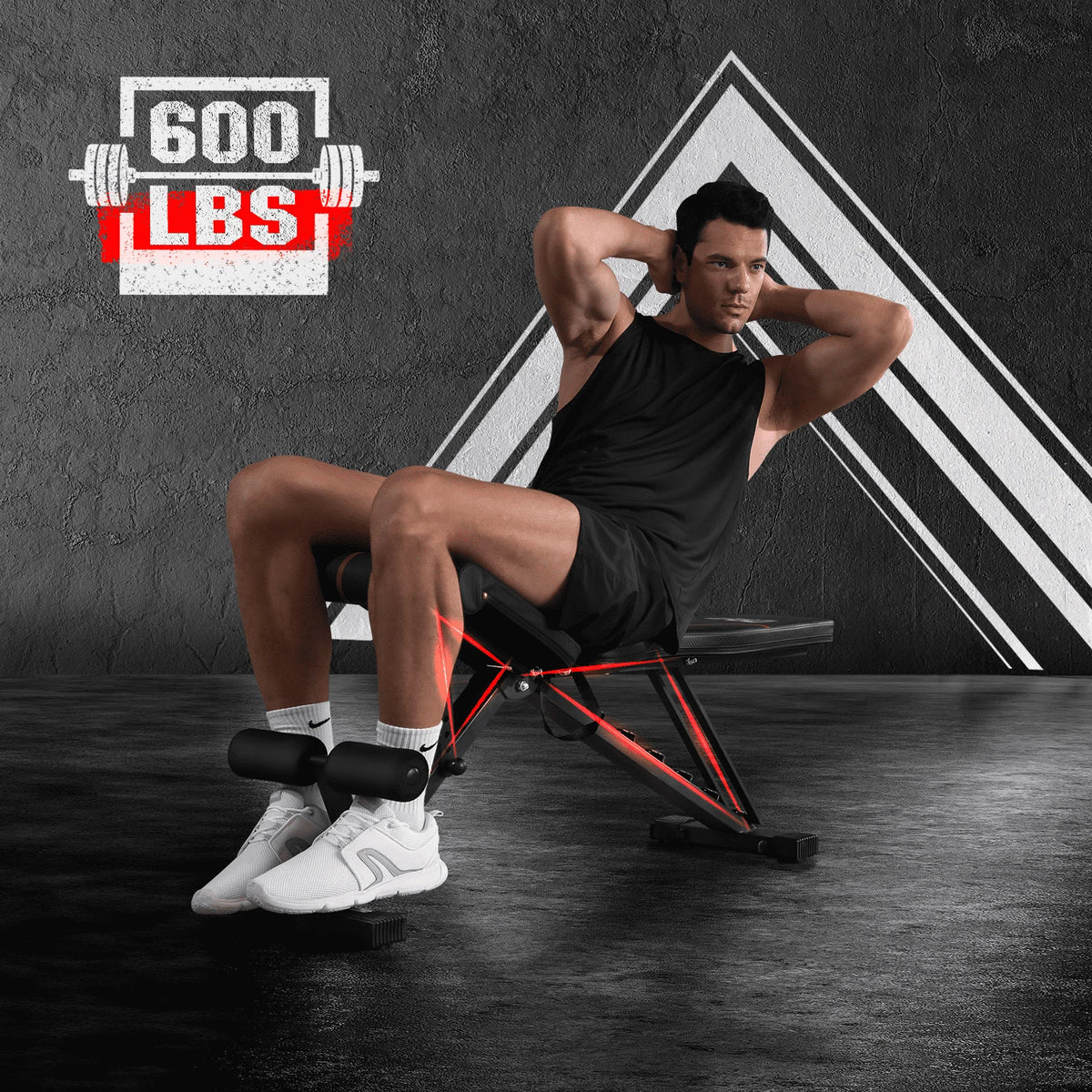 Adjustable Weight Bench with 660lbs Weight Capacity Foldable Gym Bench Z9863