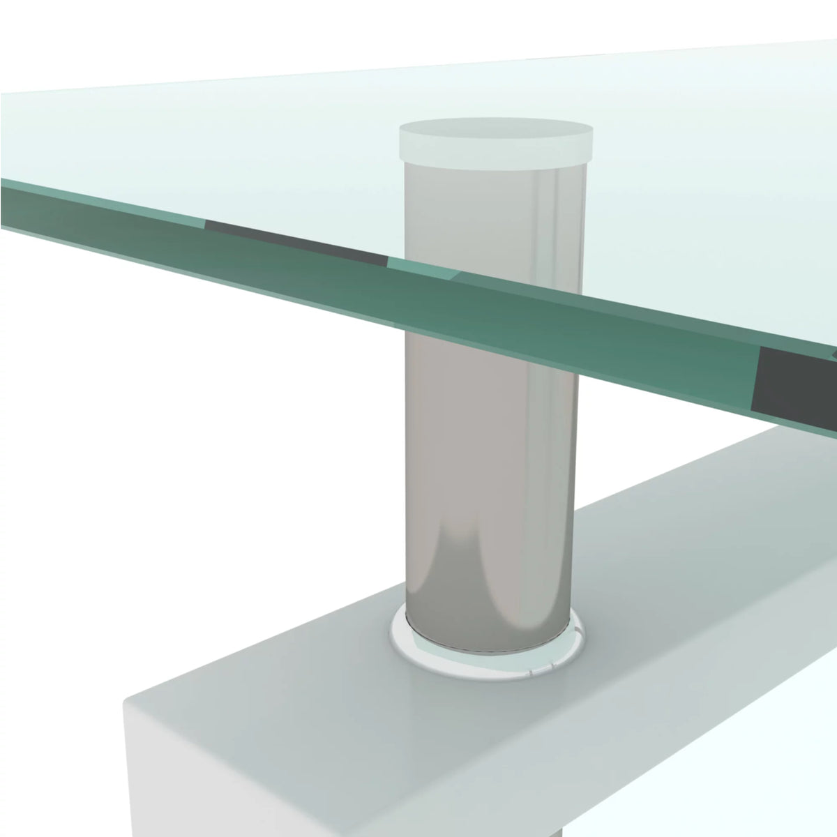 White Glass Top Coffee Table P8985