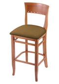 30x22 Bar Stool with Medium Finish and Canter Saddle Seat C31774