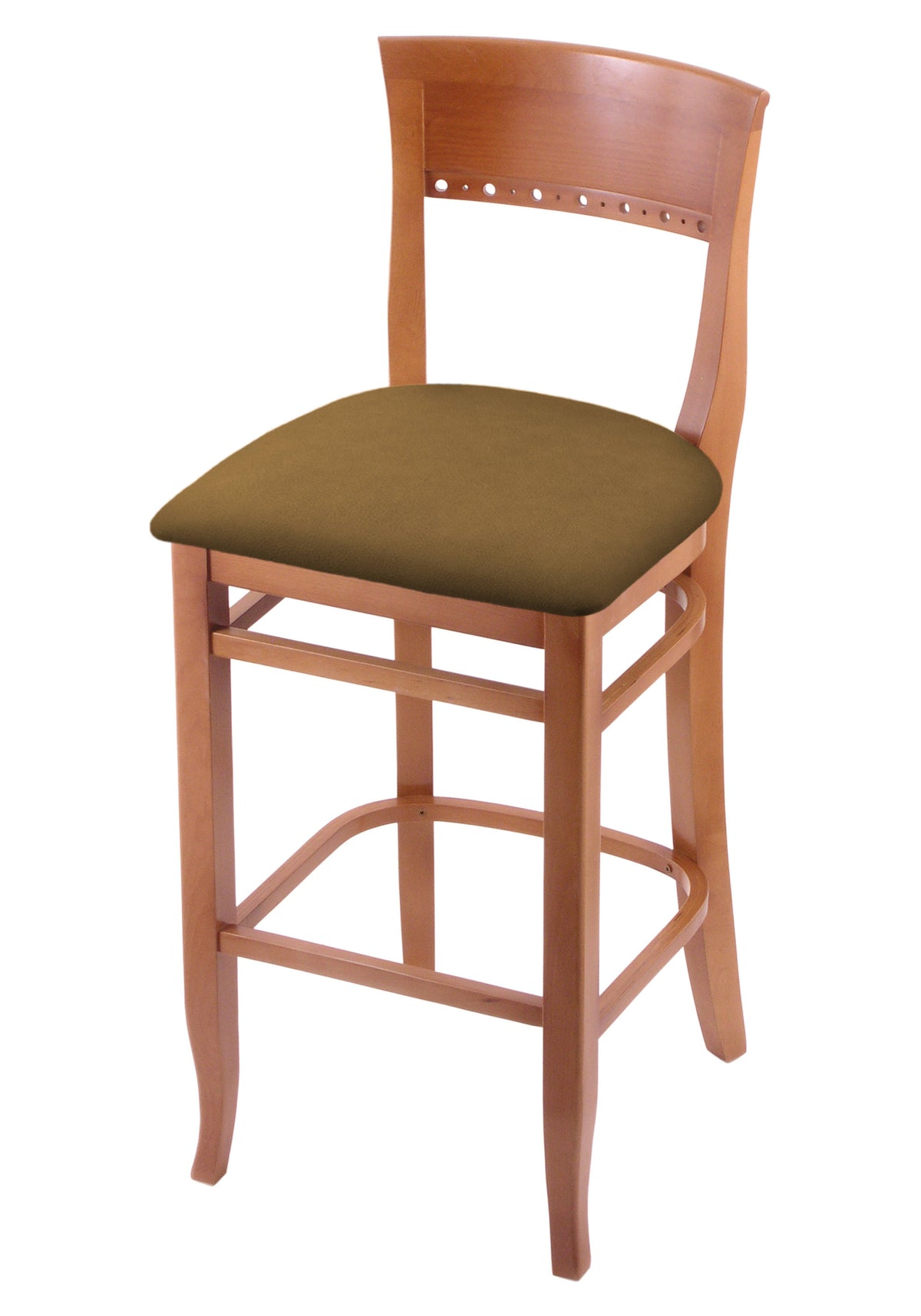 30x22 Bar Stool with Medium Finish and Canter Saddle Seat C31774