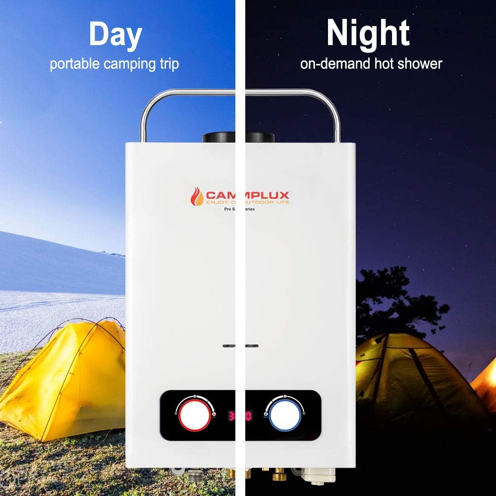 1.58 GPM Tankless Propane Water Heater with Portable Handle, White G3539