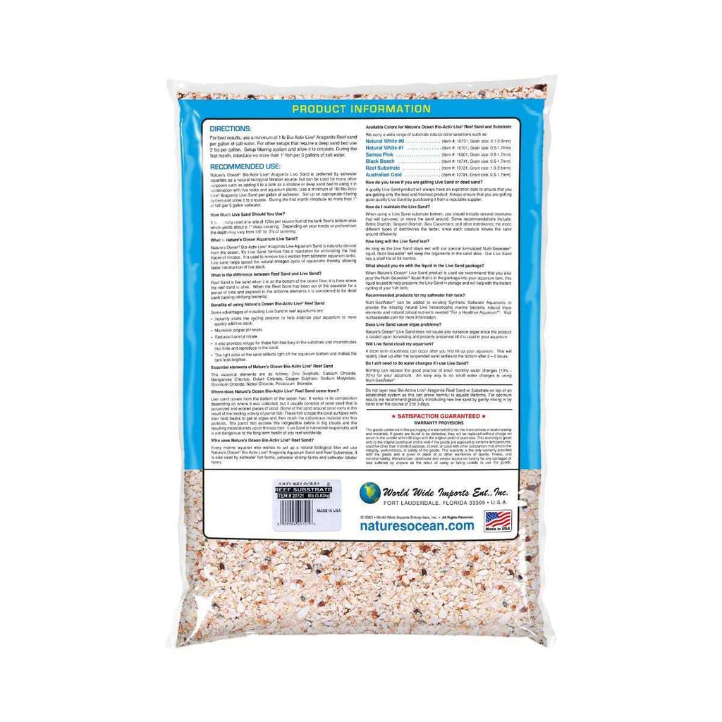 Live Aragonite Saltwater Aquarium Sand Y47420
