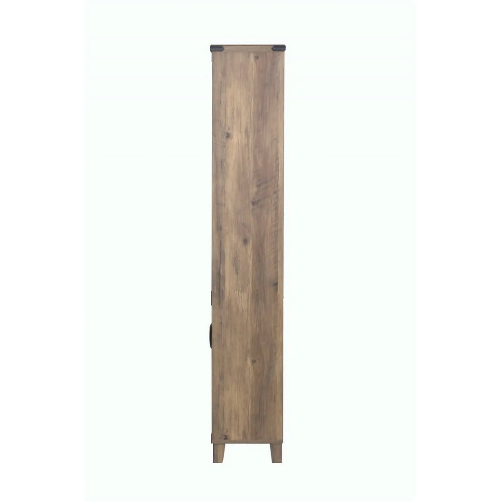 Rustic Oak 2-Door Engineered Wood Bookcase O979785