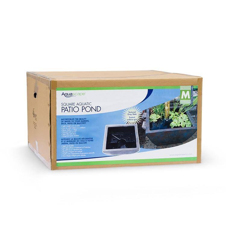Textured Gray Slate Aquatic Patio Pond H172