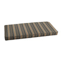 Sunbrella Grey Orange Stripe Indoor Outdoor Bench Cushion 44 in w x 19 in d O352