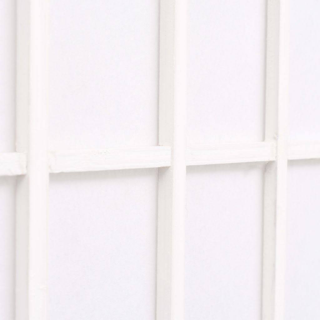 White Folding 5-Panel Room Divider K5991