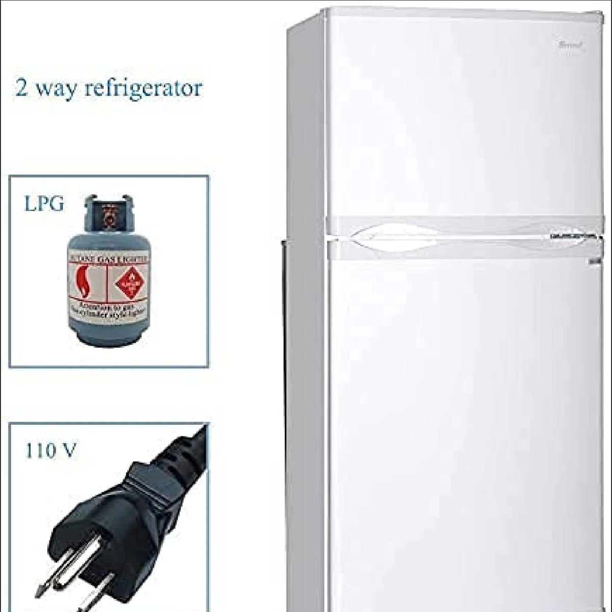 Propane Refrigerator with Freezer 6.1 cu.ft White S54271