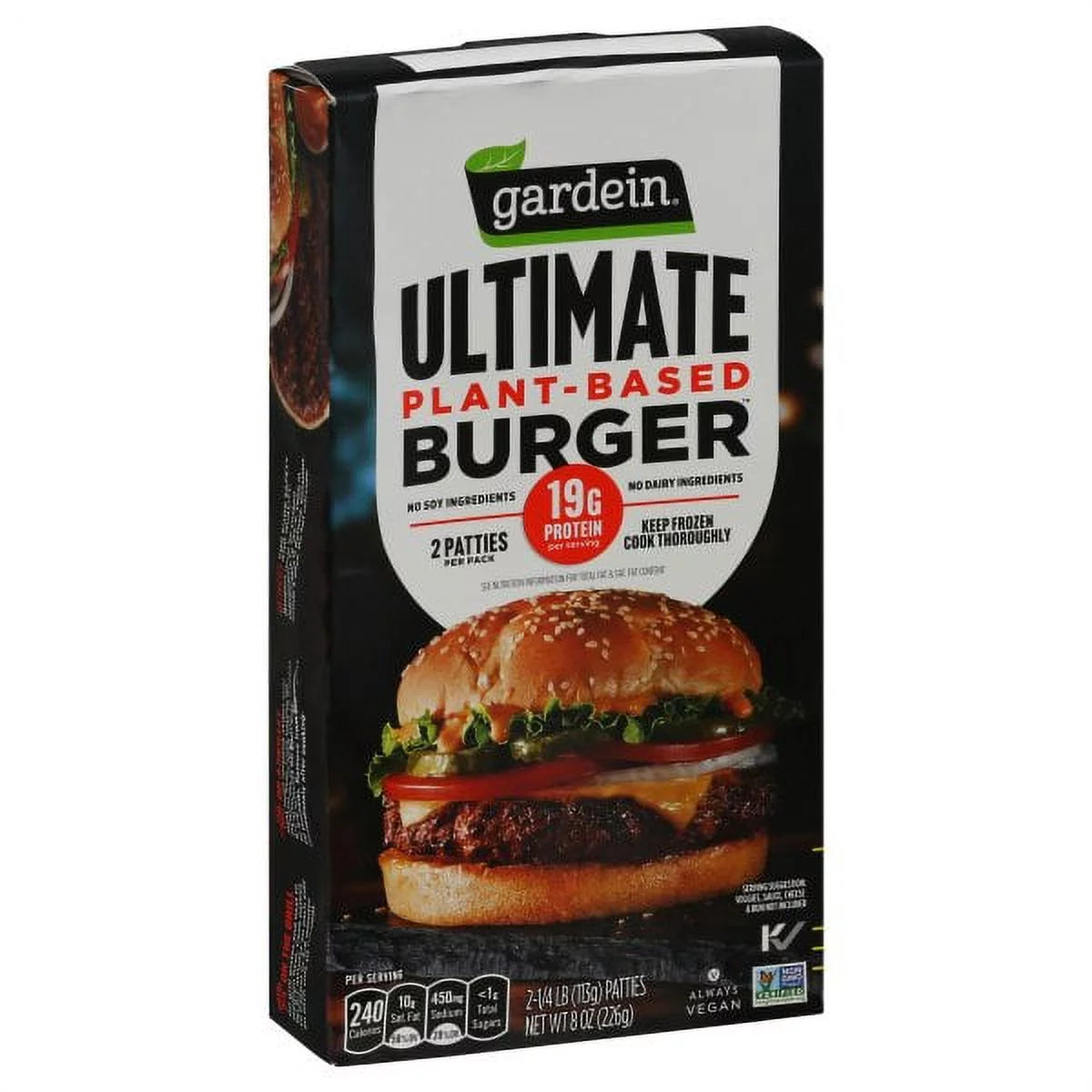Plant-Based Burger Patties, 1/4 lb, 2 count K182