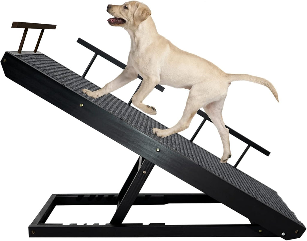Adjustable Pet Ramp with Non Slip Traction Mat and Safety Side Rails C984