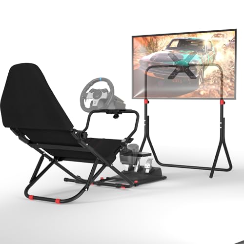 Racing Simulator Cockpit with TV Monitor Stand Z4827