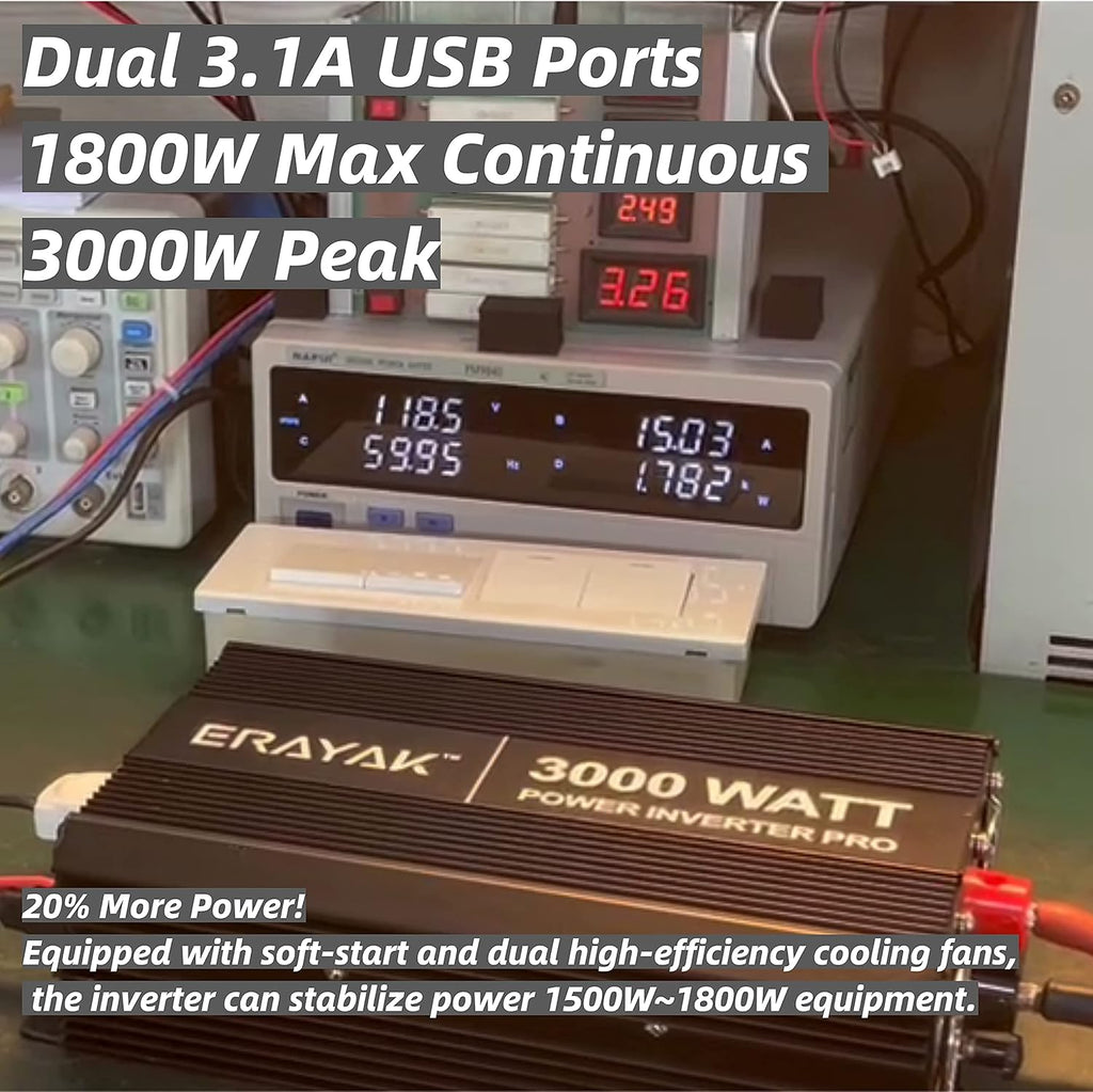 1500W Power Inverter 12v to 110v Modified Sine Wave F7737