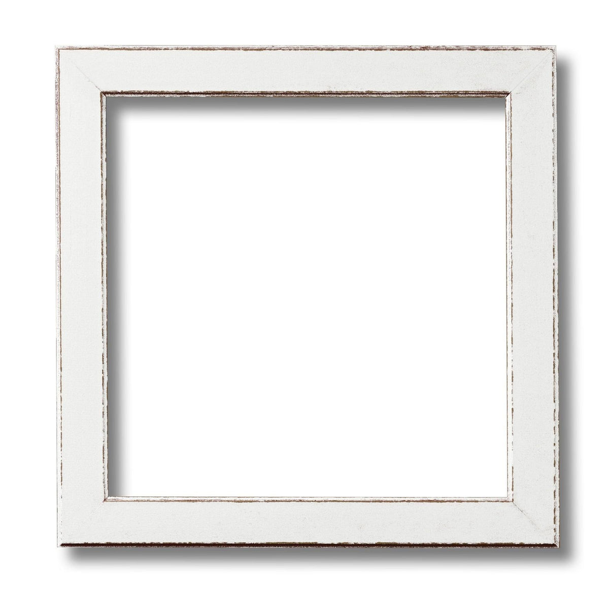 White Beveled Edge Wood Frame E719