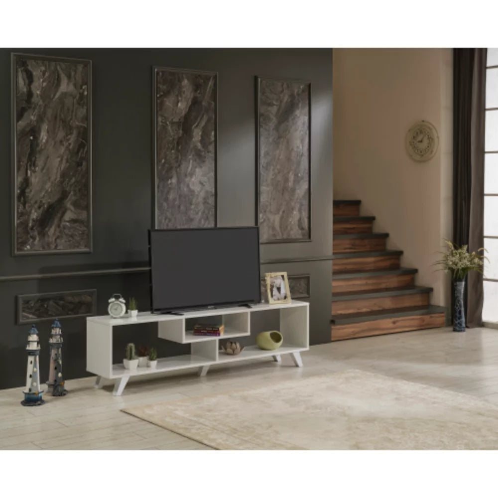 White 67 inch Tv Stand T3870