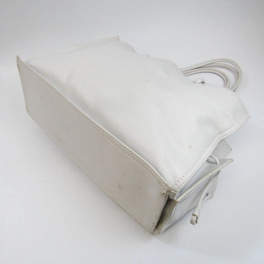Pre-Owned White Leather Shoulder Bag K84720