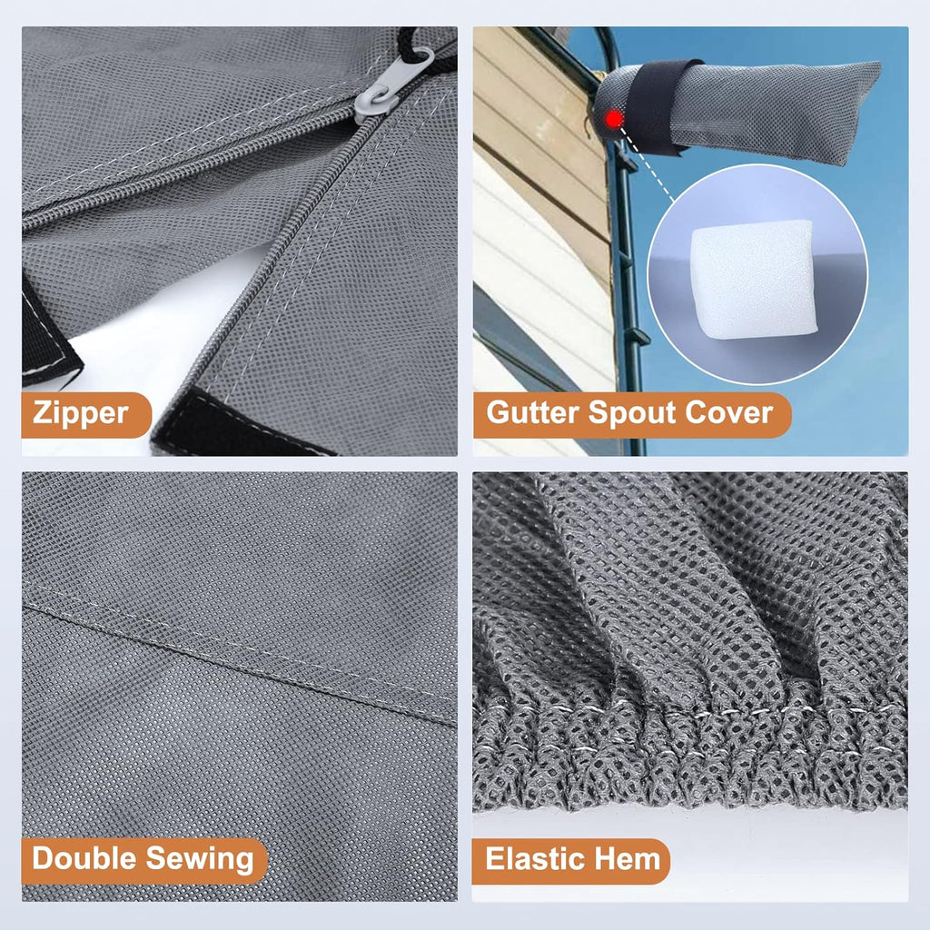 Heavy Duty 5 Layers RV Cover for 26'1 - 28' Motorhome with Gutter Spout Covers F1775