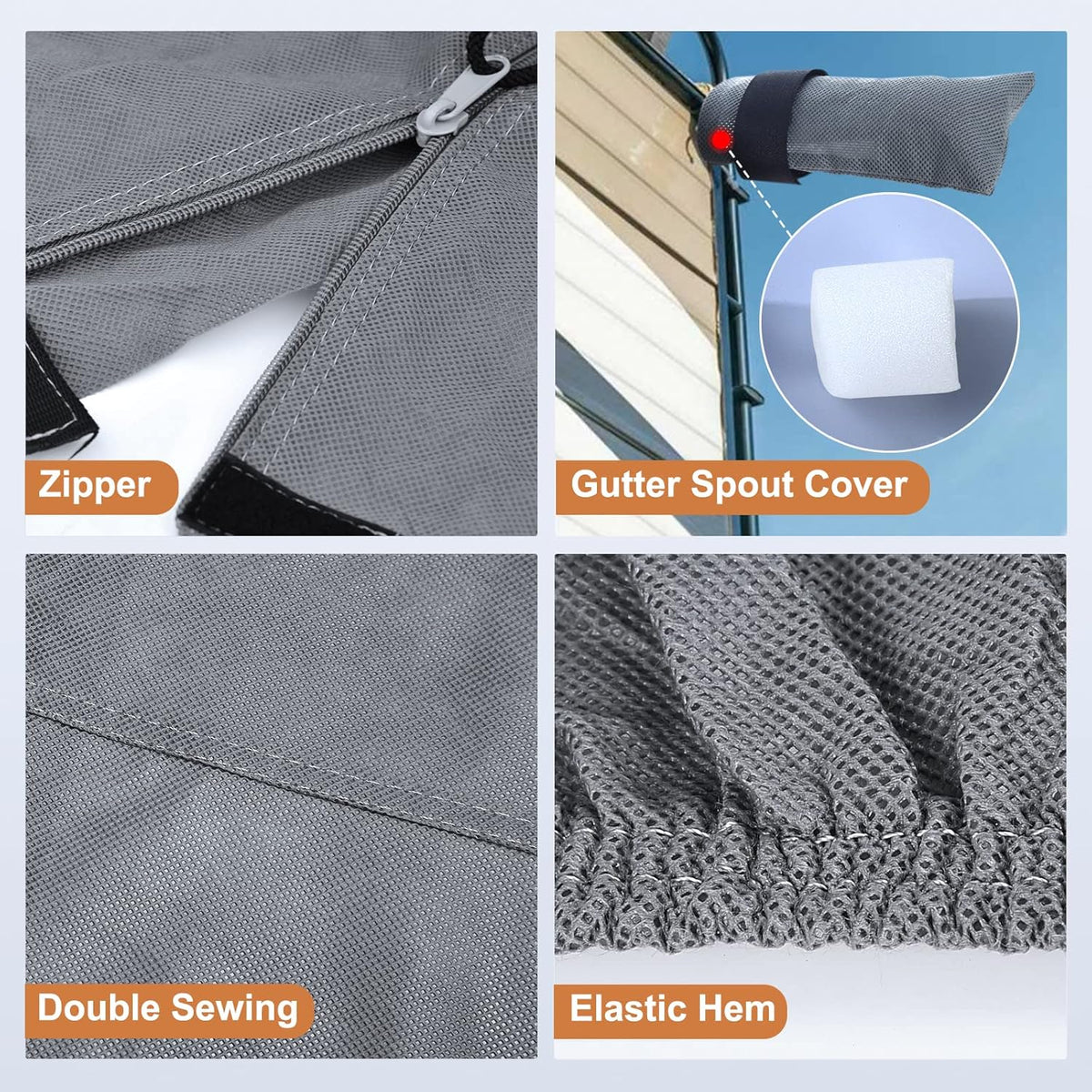 Heavy Duty 5 Layers RV Cover for 26'1 - 28' Motorhome with Gutter Spout Covers F1775