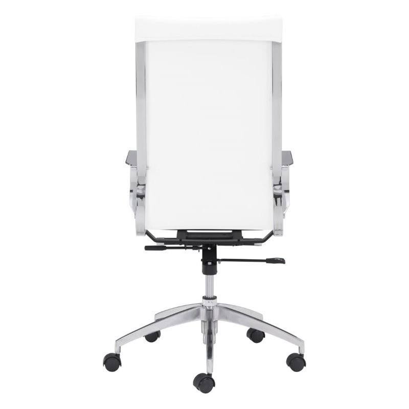 White Faux Leather Office Chair K4847