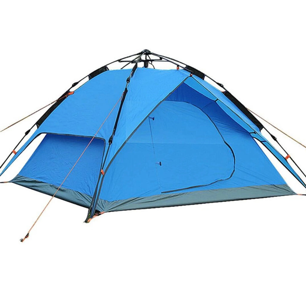 4 Person Double Layer Waterproof Instant Camping Tent Blue U53544