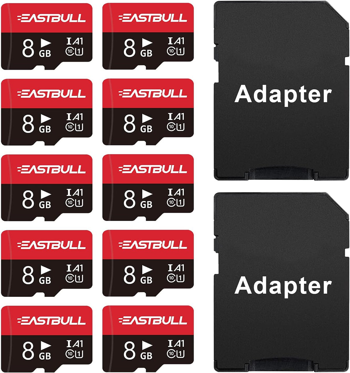 8GB 10-Pack Micro SD Cards UHS-I U1 Class 10 M426274