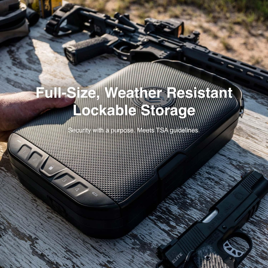 Waterproof Electronic Lock Handgun Case with Backlit Keypad D573004