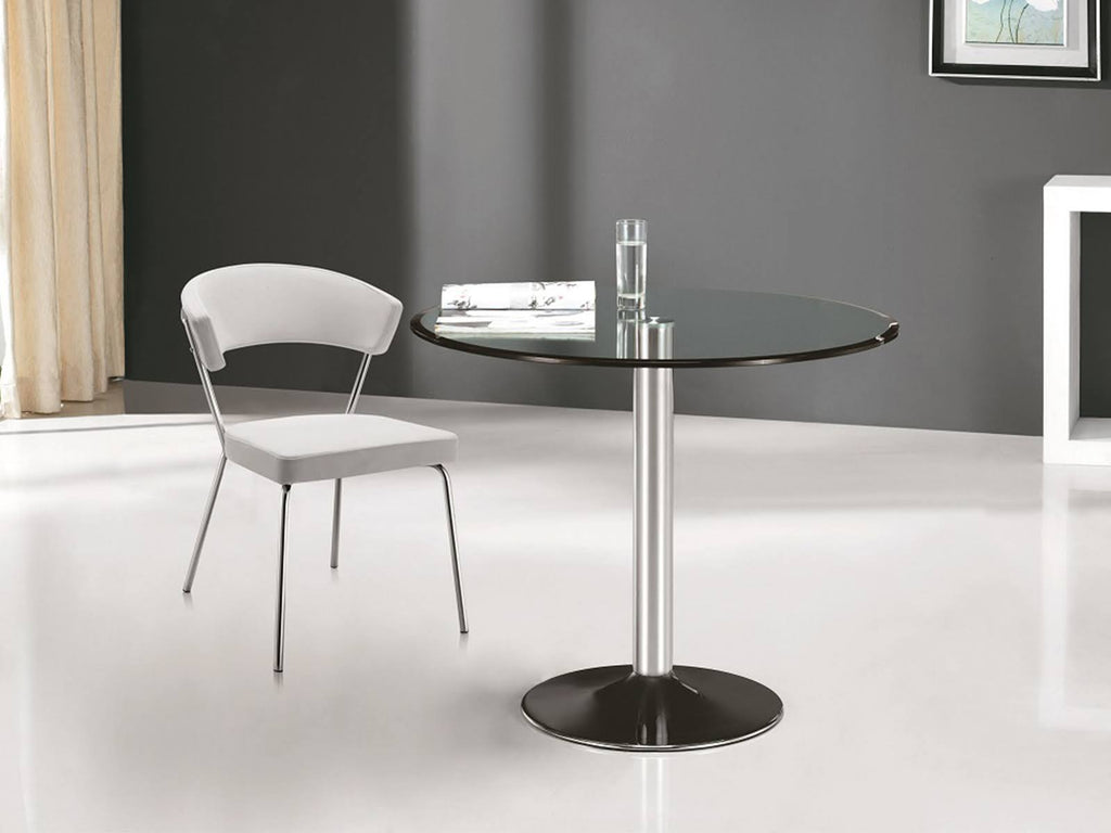 Chrome Clear Glass Dining Table U9221