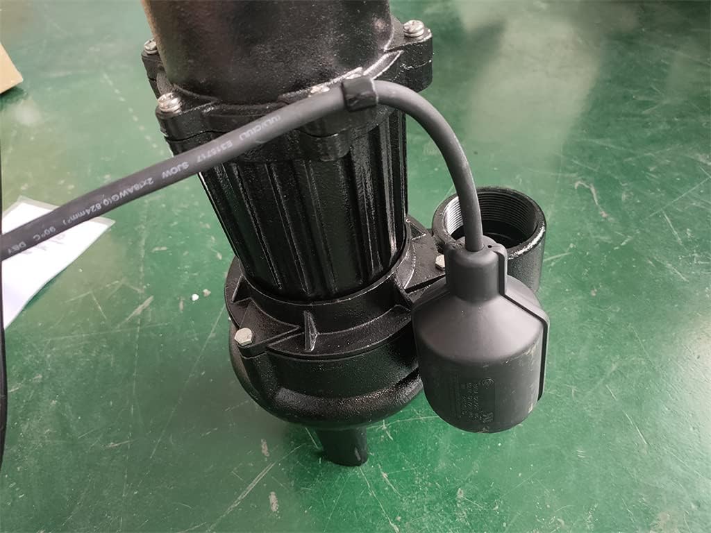 1/2 HP 5400GPH Cast Iron Sewage Pump with Piggy Back Tether Float Switch H184