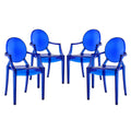 Blue Dining Armchairs Set of 4 U195