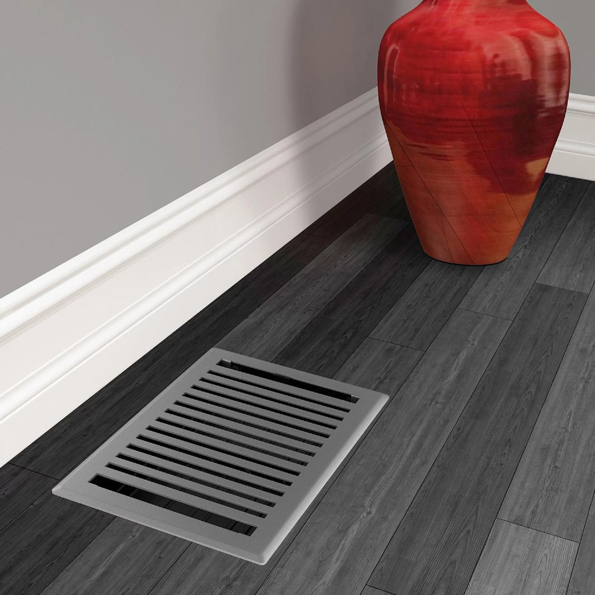 Grey Granite Metal Rectangular Air Floor Register 2 Pack A673501