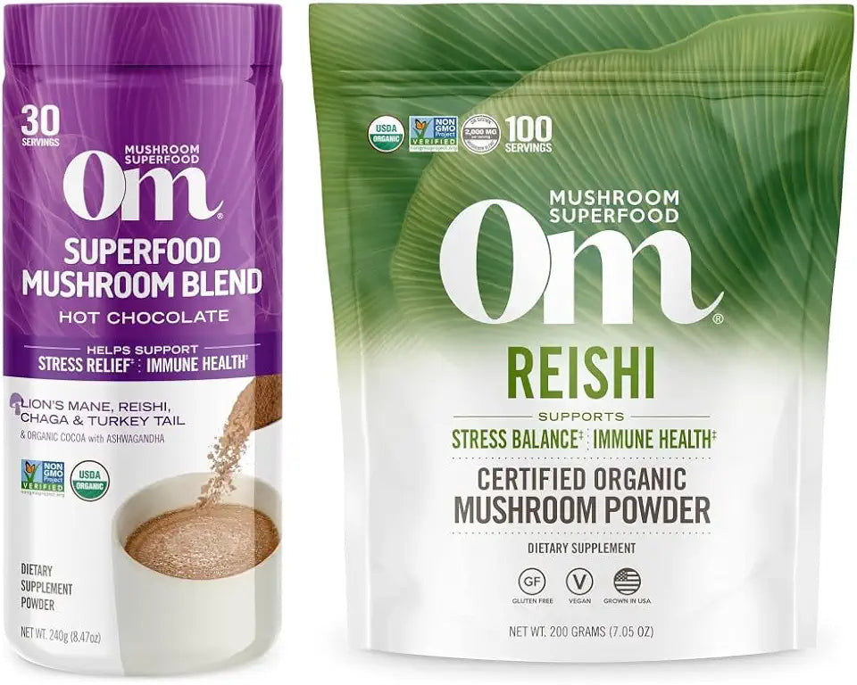Hot Chocolate Blend Mushroom Powder and Reishi Organic Mushroom Powder M109