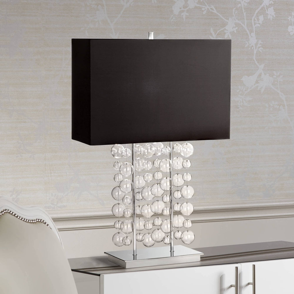 Clear Bubble Cascade Table Lamp L5675
