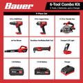 20V Cordless 6-Tool Combo Kit with Battery and Charger G2102