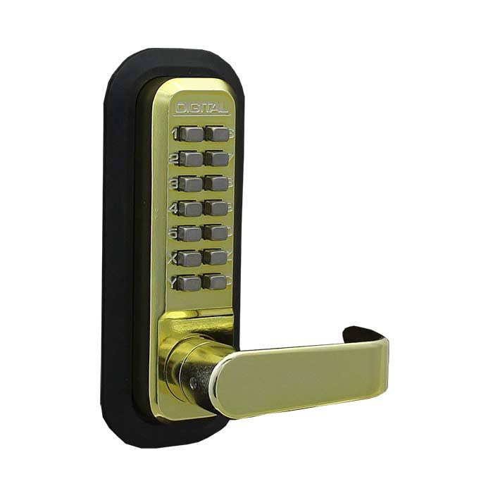 Passage Door Lever with Double Combination Mechanical Keyless Lock Y625