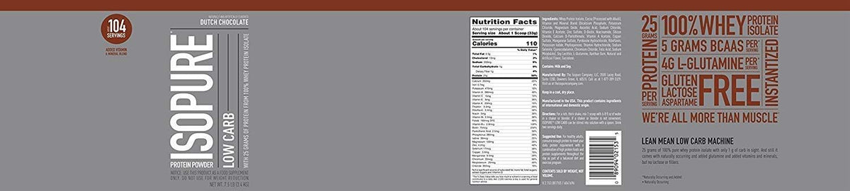 Unflavored 100% Whey Protein Isolate 500g Z281058
