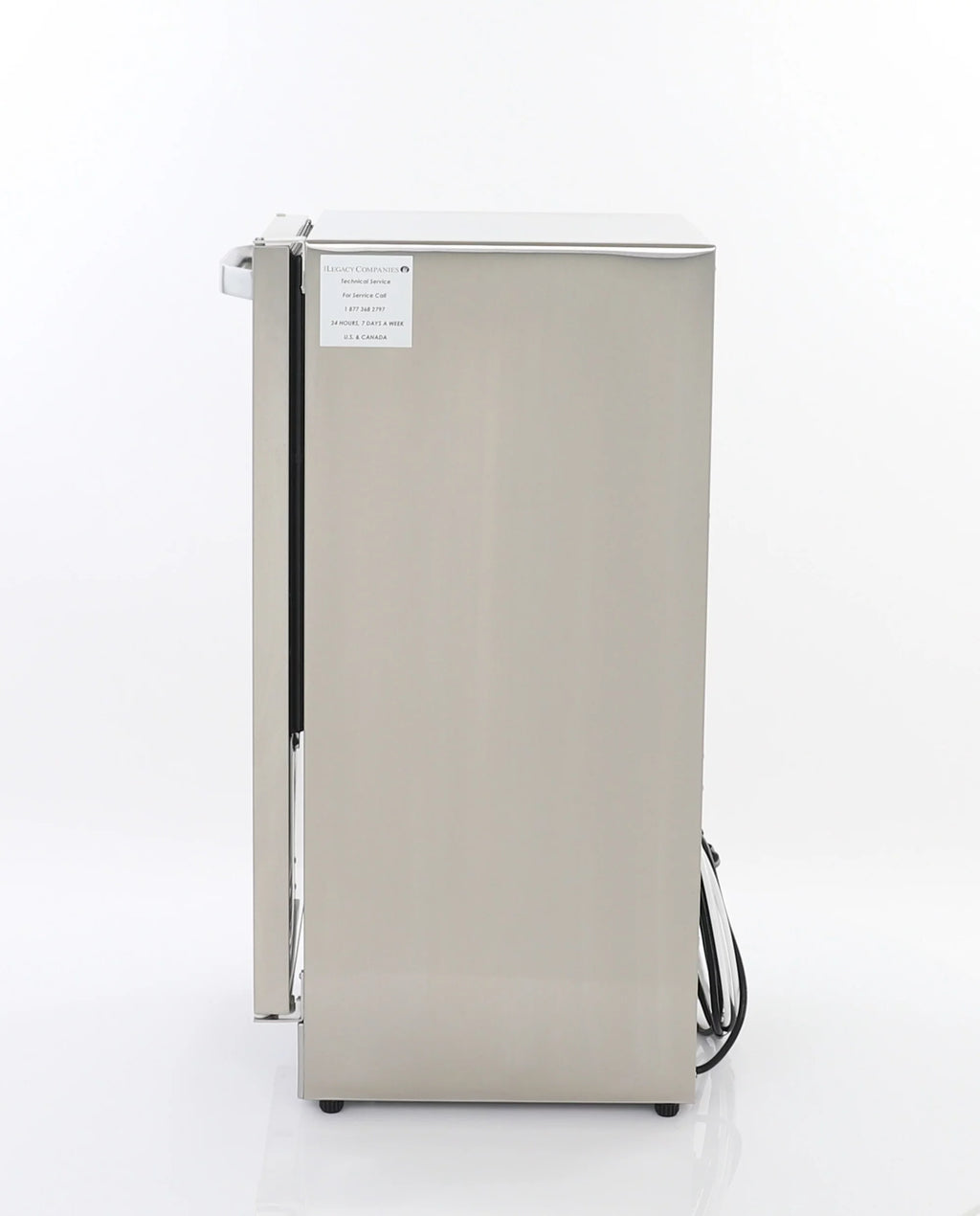 Shallow Depth Outdoor Built-In Undercounter Ice Maker, 15", 25 lbs, Stainless Steel L55631