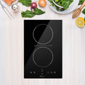 Electric Induction Cooktop with 2 Burners Black 12 Inch M74931