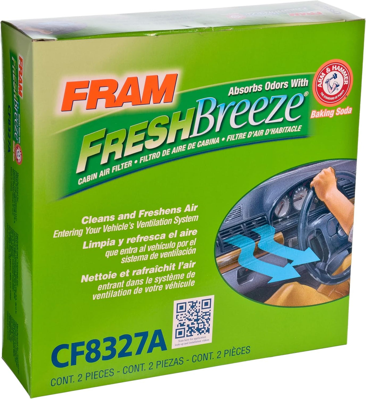 Cabin Air Filter with Arm and Hammer Baking Soda N375477