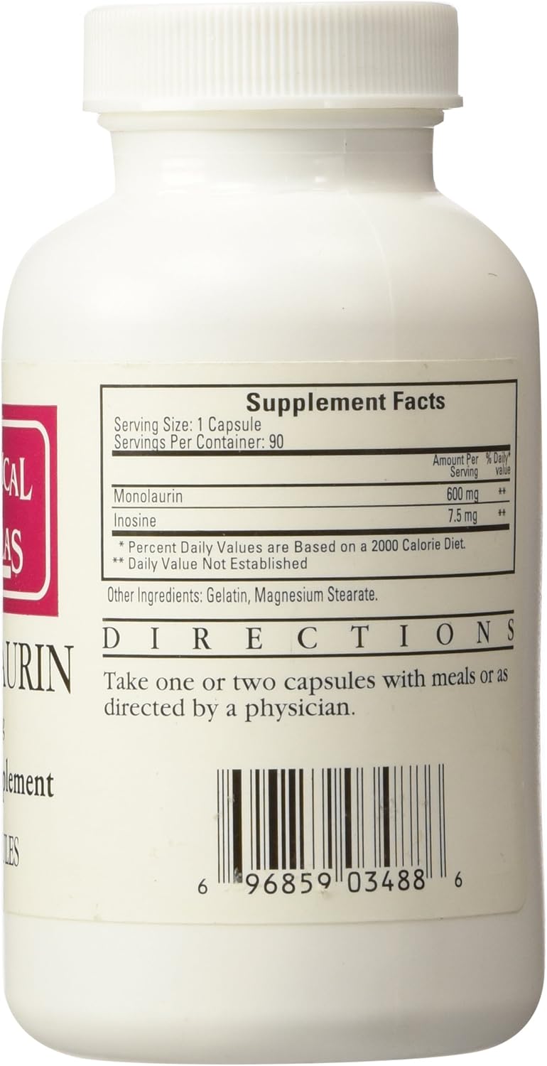 Monolaurin 600mg 90 Capsules F987