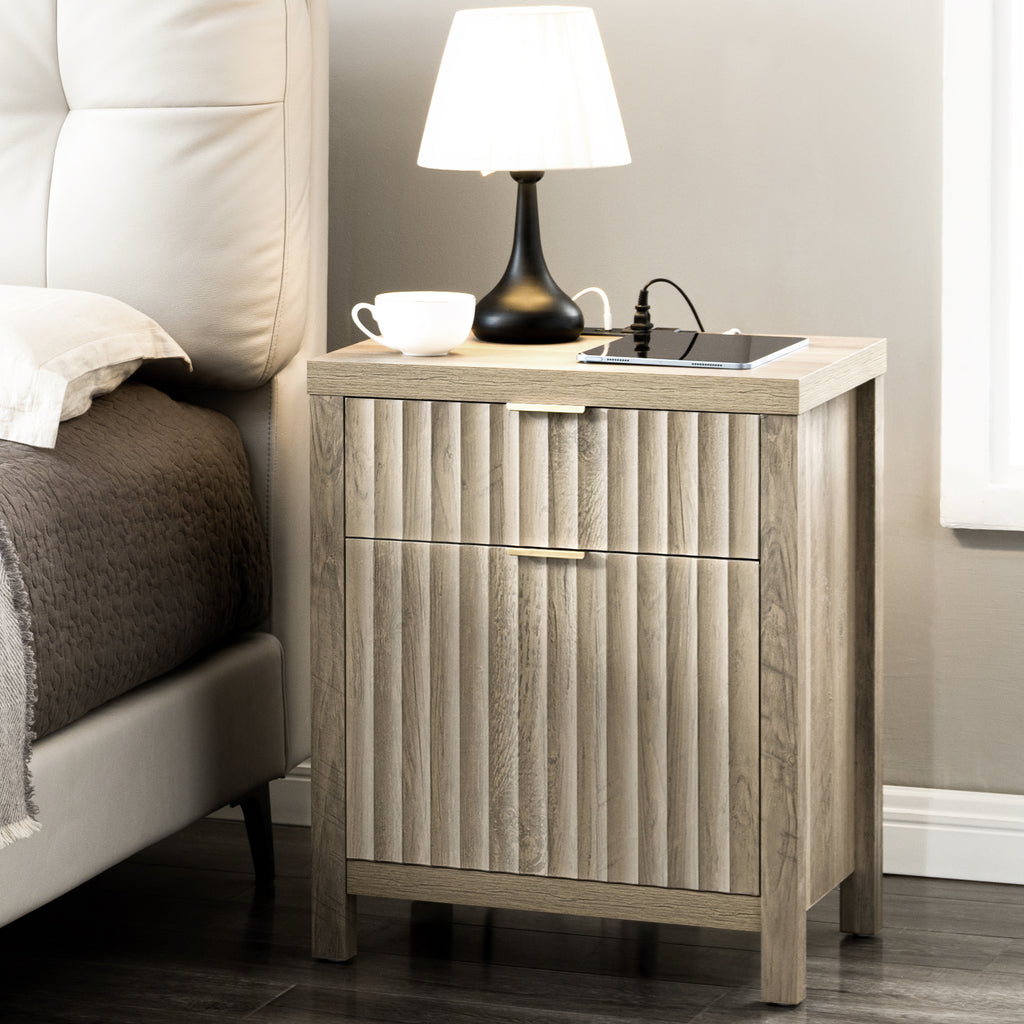 Set of 2 Nightstands with 2 Drawers S710493
