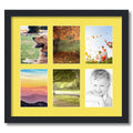 Satin Black 6 Opening Collage Picture Frame R3861
