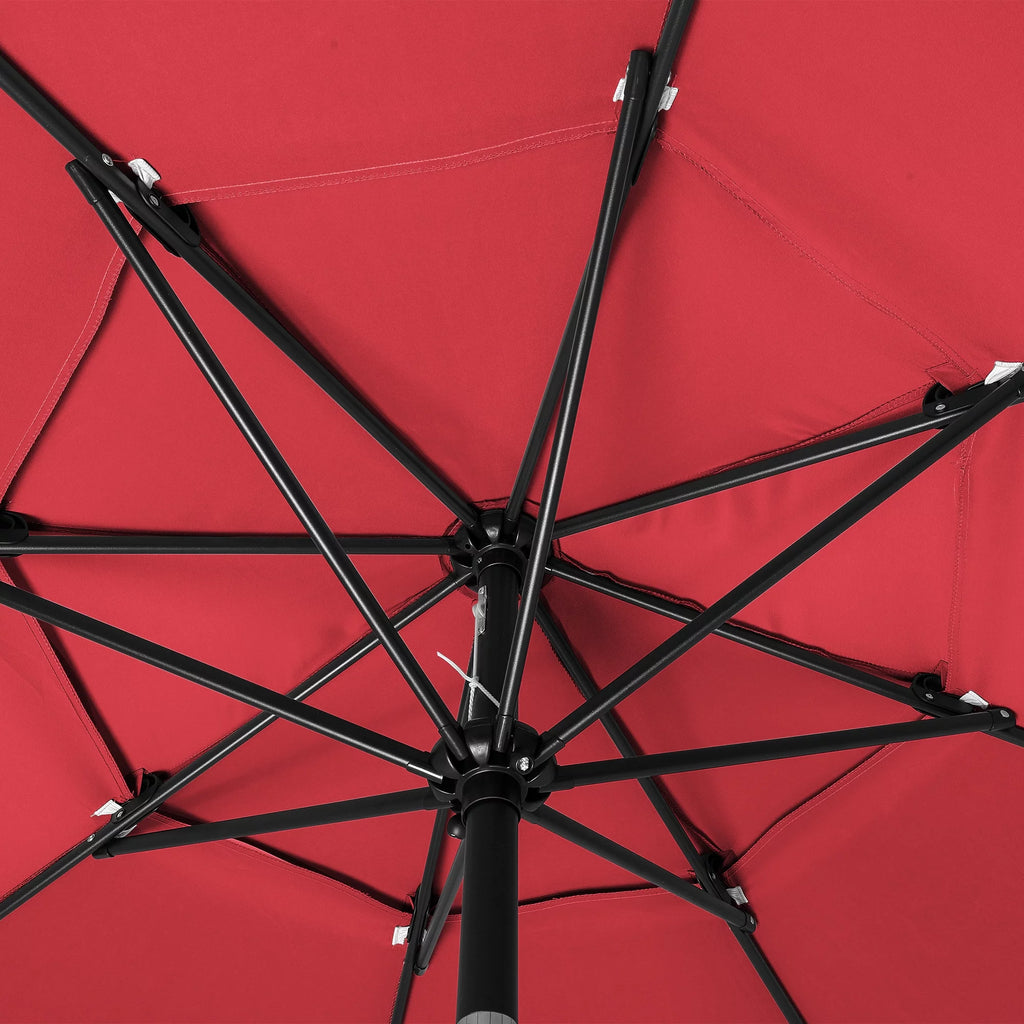 10 Ft 3 Tier Double Vented Patio Umbrella with Crank S2284
