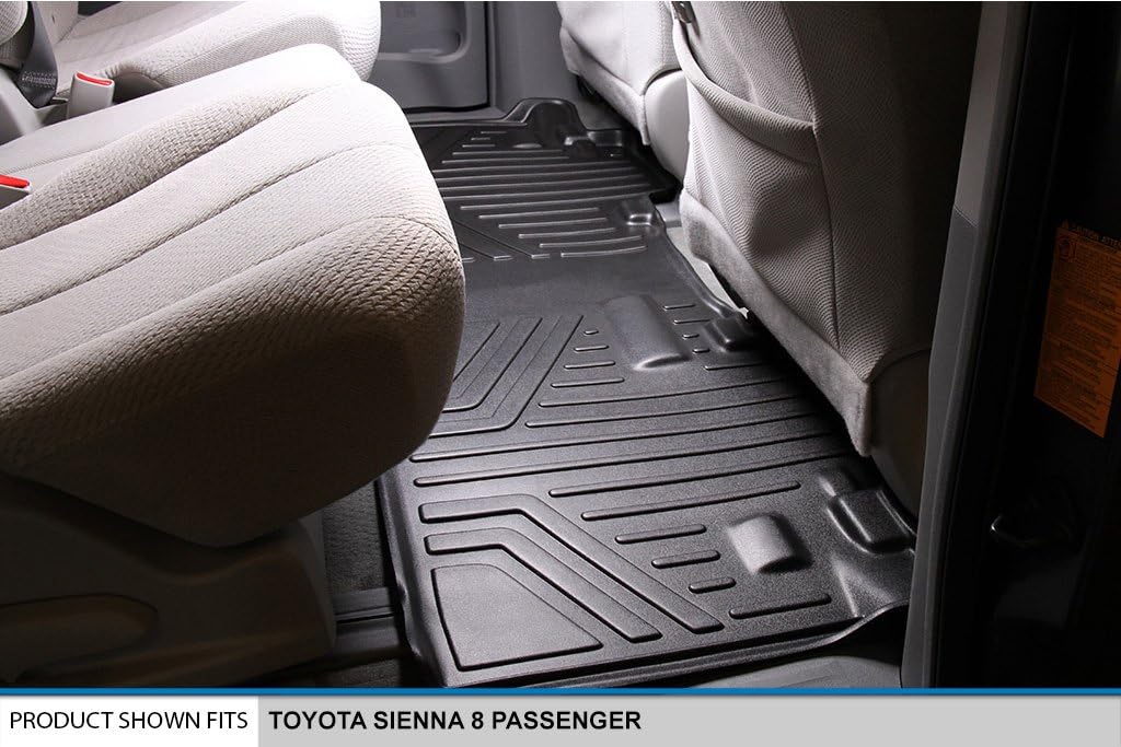 Black Custom Floor Mats 3 Rows and Cargo Liner Set H688252