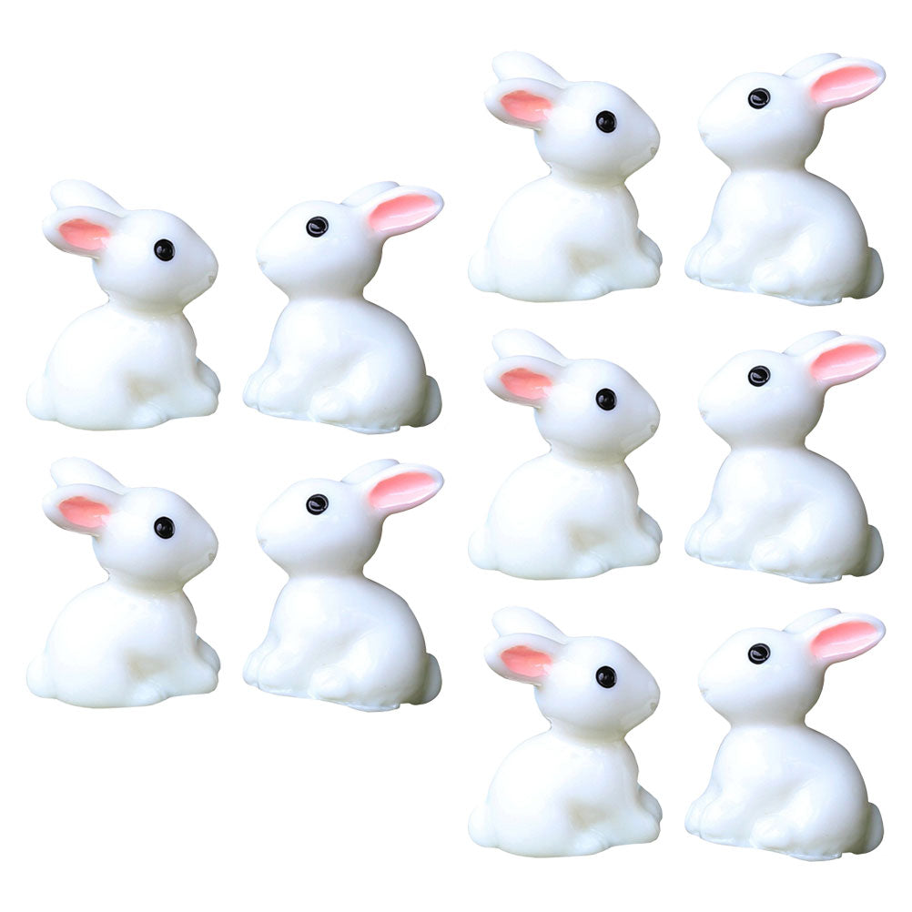 10 Pcs Rabbit Resin Miniature Statue R747