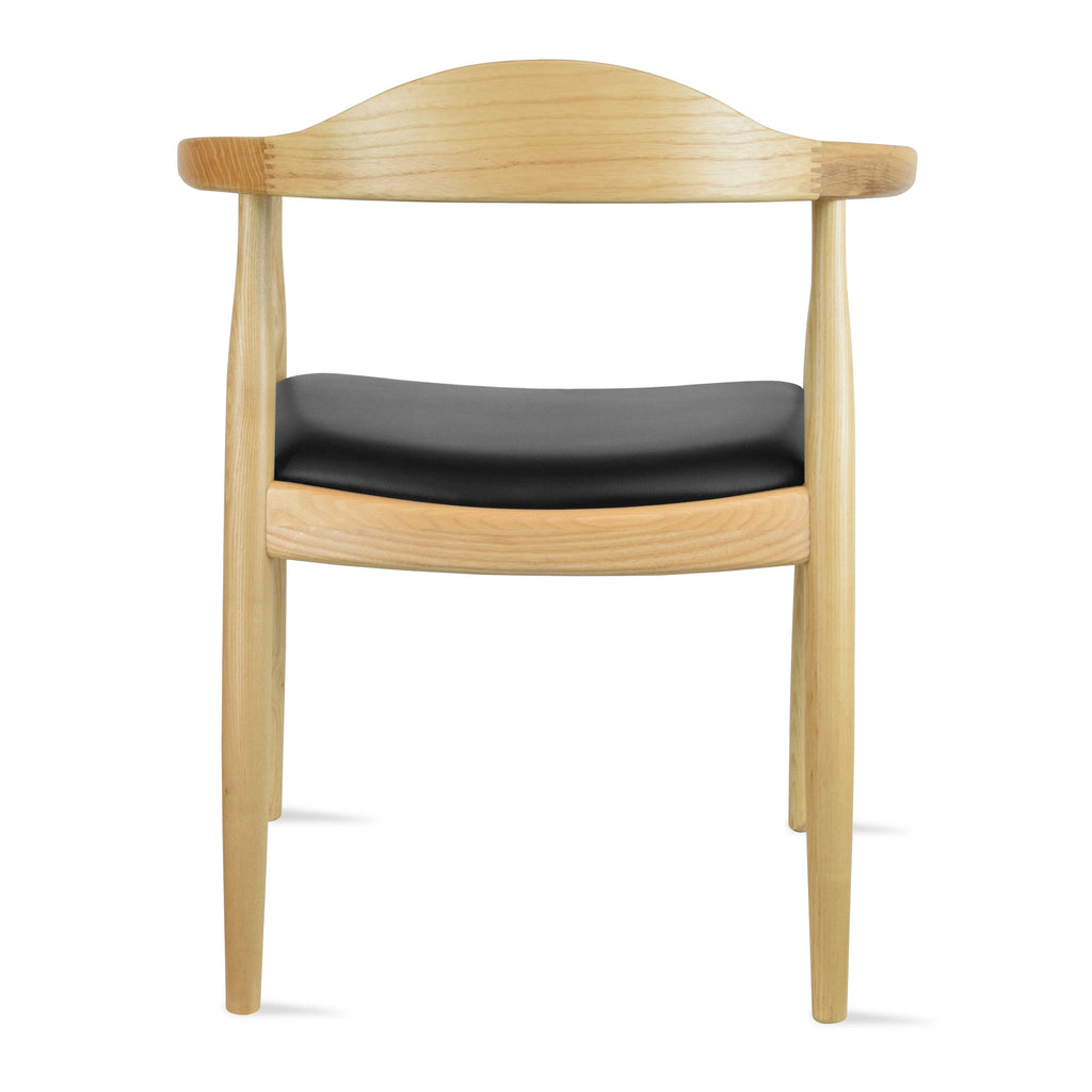 Solid Wood Farmhouse Dining Chair with PU Leather Cushion Seat C237